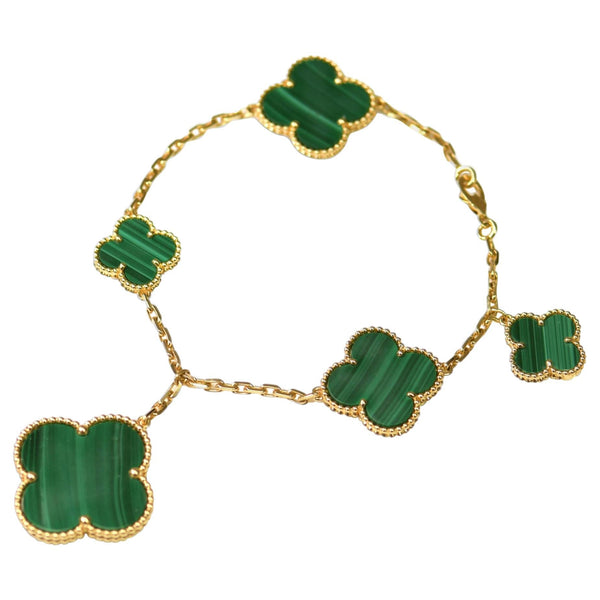 ˇShiny JewelryˇMAGIC CLOVER MALACHIT ARMBAND 5 MOTIVE