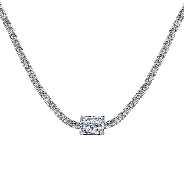 ˇShiny Jewelryˇ2.0 carat Ornate Emerald Cut Necklace