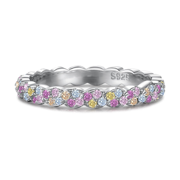 ˇShiny JewelryˇDainty Ebullient Round Cut Daily Ring