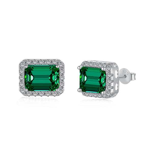 ˇShiny JewelryˇLuxurious Dainty Emerald Cut Banquet Earrings