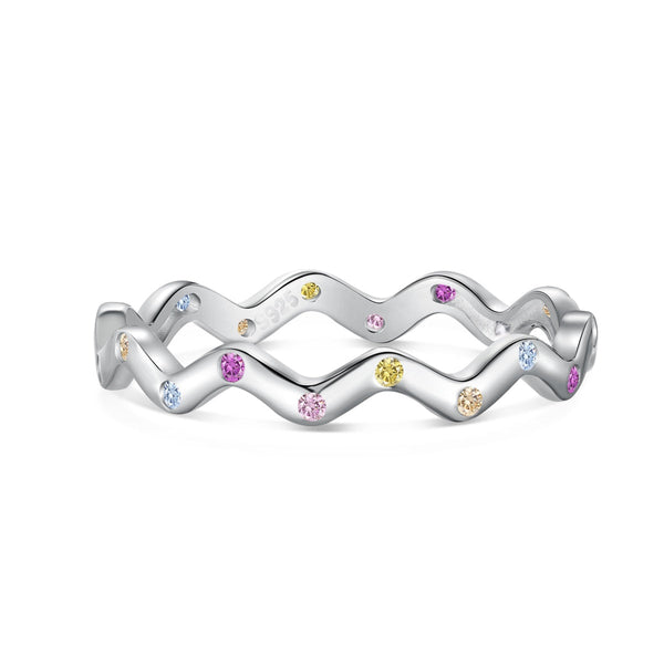ˇShiny JewelryˇOrnate Vibrant Round Cut Daily Ring