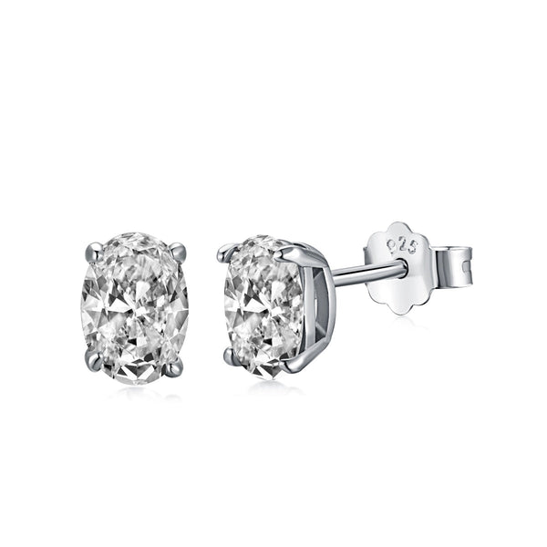 ˇShiny JewelryˇOval Classic Dignified Elegant Earrings