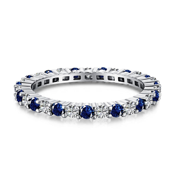 ˇShiny JewelryˇExquisite Colorful Round Cut Tennis Ring
