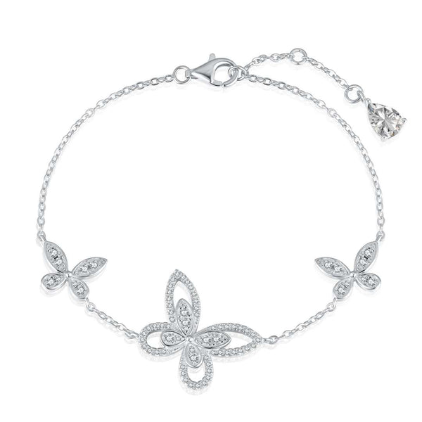 ˇShiny JewelryˇZartes Armband mit Schmetterlingsanhänger