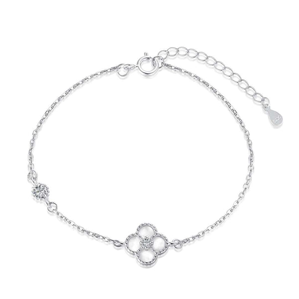 ˇShiny JewelryˇDelicate Four Leaf Clover Bracelet