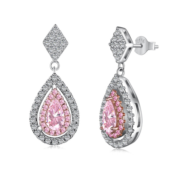 ˇShiny JewelryˇOrnate Delicate Water Drop Shape Banquet Earrings