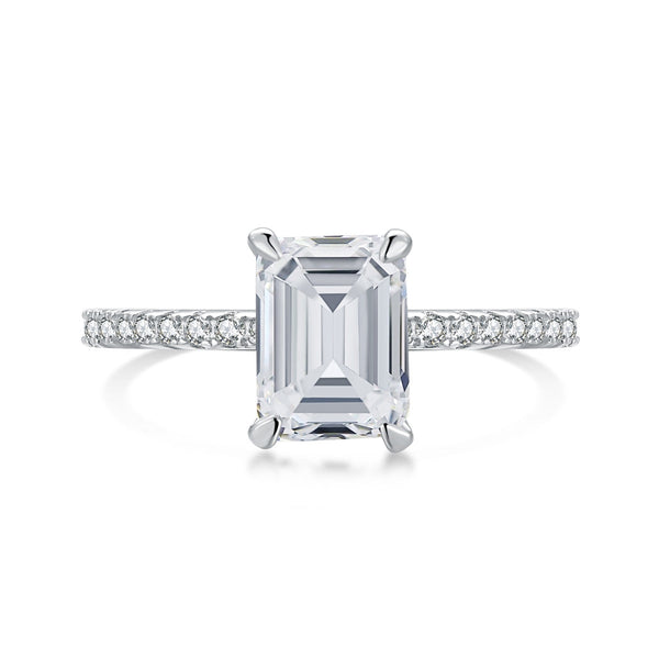 ˇShiny Jewelryˇ2.0 Carat Scintillating Ornate Radiant Cut Party Ring