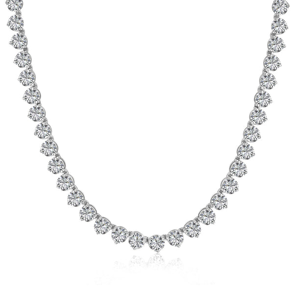 ˇShiny JewelryˇOrnate Heart Cut Tennis Necklace