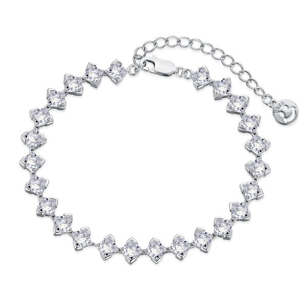 ˇShiny Jewelryˇ0.5 Carat Ornate Princess Cut Daily Bracelet