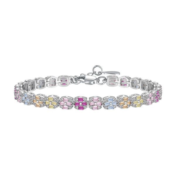 ˇShiny JewelryˇDelicate Colorful Emerald Cut Daily Bracelet