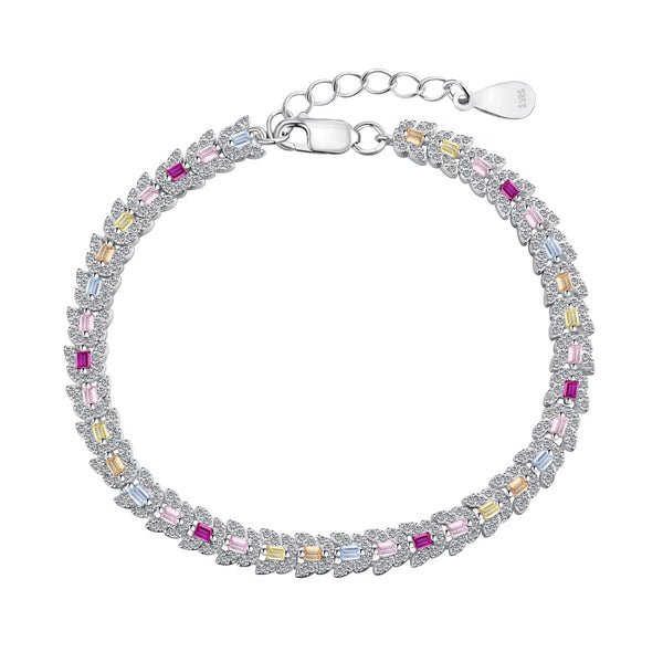 ˇShiny JewelryˇDelicate Colorful Multi Cut Daily Bracelet