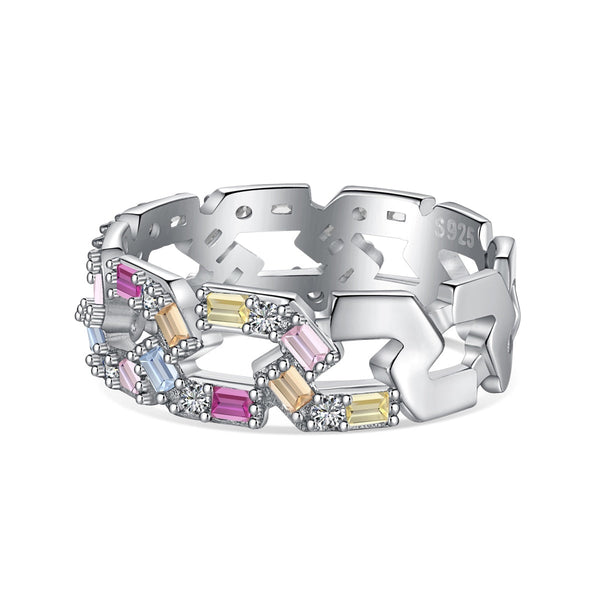 ˇShiny JewelryˇSparkling Vibrant Emerald Cut Daily Ring