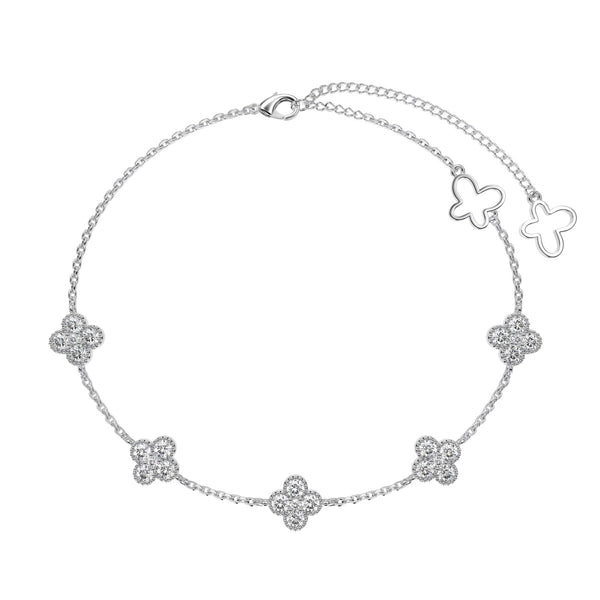 ˇShiny JewelryˇFour-Leaf Clover Hollow Butterfly Bracelet
