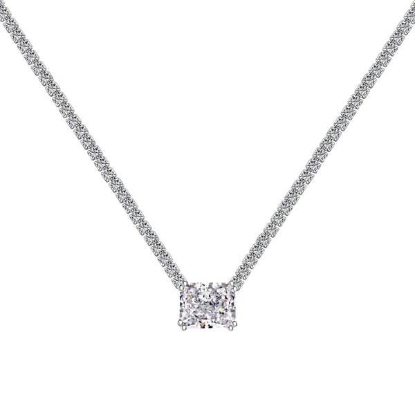 ˇShiny Jewelryˇ4.0 Carat Elegant Radiant Cut Necklace