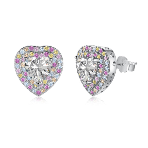 ˇShiny JewelryˇDazzling Heart Shape Lover Earrings
