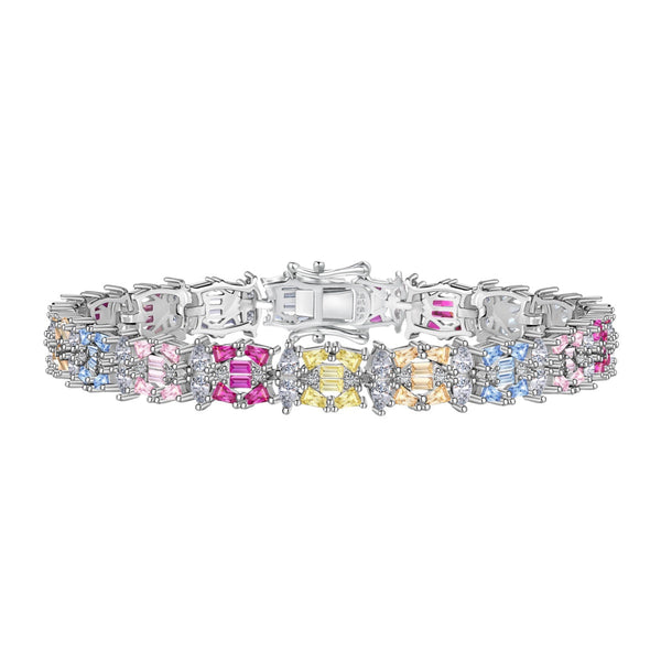 ˇShiny JewelryˇDelicate Colorful Multi Cut Party Bracelet