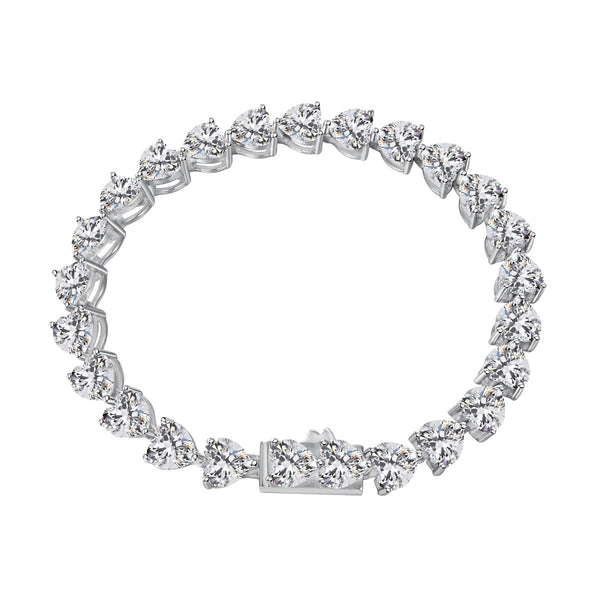 ˇShiny Jewelryˇ0.75 Carat Elegant Romantic Heart Shape Lover Bracelet