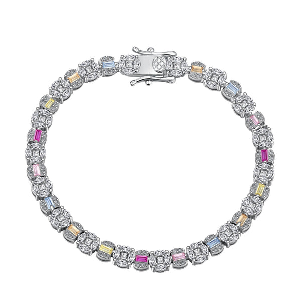 ˇShiny JewelryˇDazzling Radiant Multi Cut Daily Bracelet
