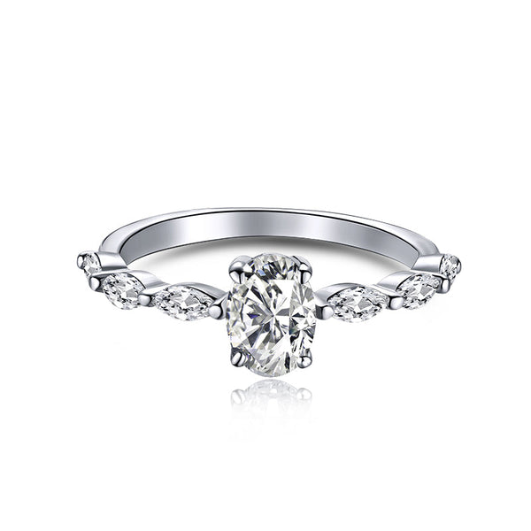 ˇShiny Jewelryˇ0.75 Carat Luxurious Vibrant Elongated Cushion Cut Daily Ring