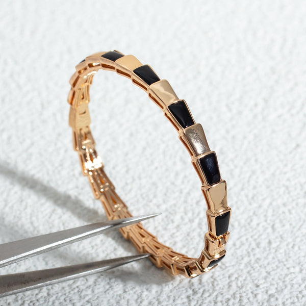 ˇShiny JewelryˇSERPENTI BRACELET PINK GOLD ONYX