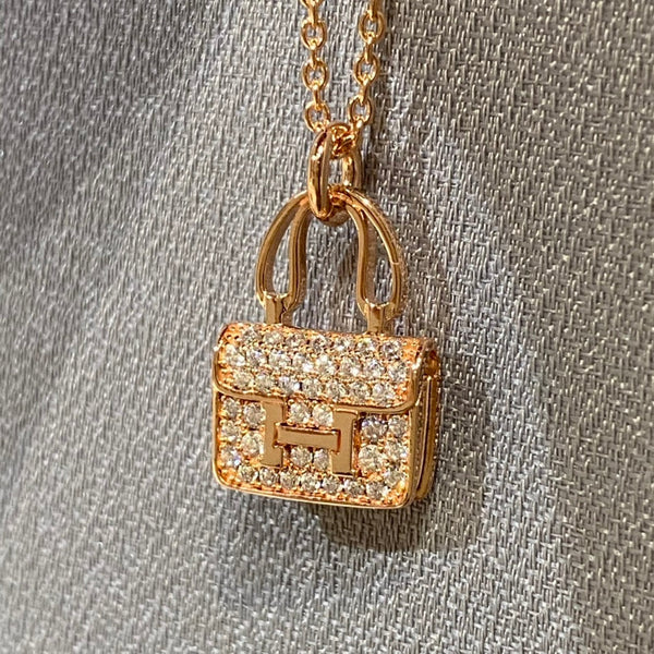 ˇShiny JewelryˇCONSTANCE ANHÄNGER DIAMANT HALSKETTE 