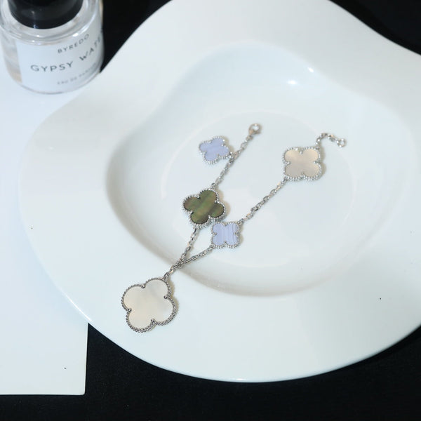 ˇShiny JewelryˇKLEE-ARMBAND 5 MOTIVE MOP CHALCEDON 