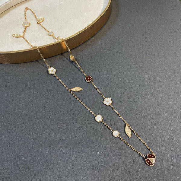 ˇShiny JewelryˇLUCKY SPRING 15 MOTIFS GOLD HALSKETTE