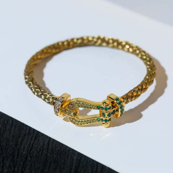 ˇShiny JewelryˇFORCE 10 GOLD GRÜNE DIAMANT-PAVIERTE