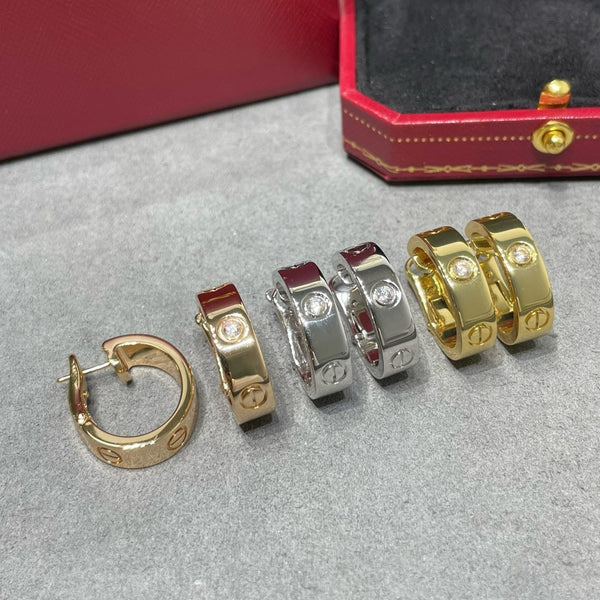 ˇShiny JewelryˇLOVE 5.5MM 1 DIAMOND EARRINGS