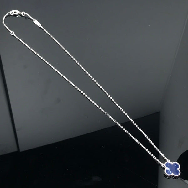 ˇShiny JewelryˇCLOVER PIETERSITE SILBER LANGE HALSKETTE