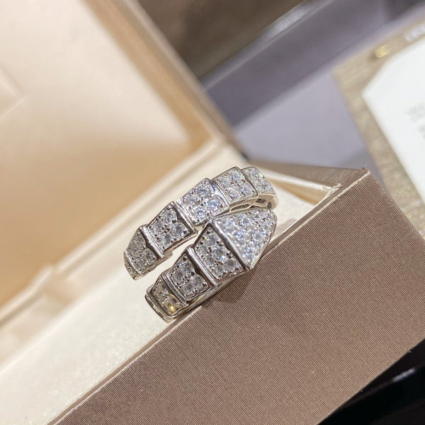 ˇShiny JewelryˇSERPENTI RING SILVER DIAMOND PAVED