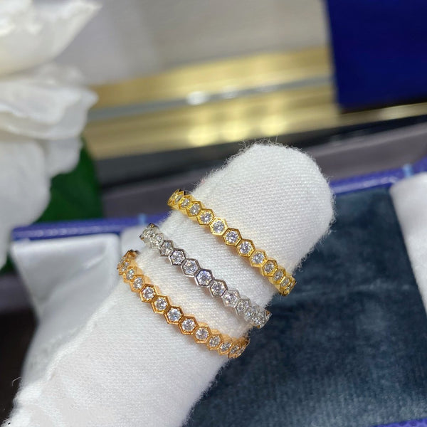ˇShiny JewelryˇBEE LOVE DIAMOND PAVED SMALL RING