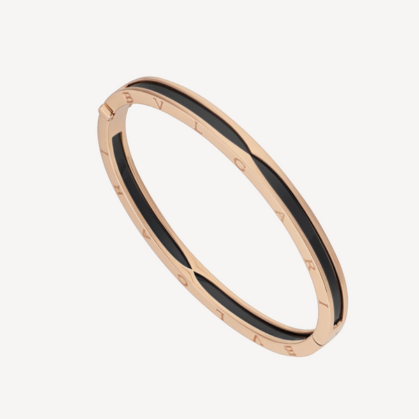 ˇShiny JewelryˇZERO 1 PINK GOLD WITH BLACK CERAMIC BRACELET