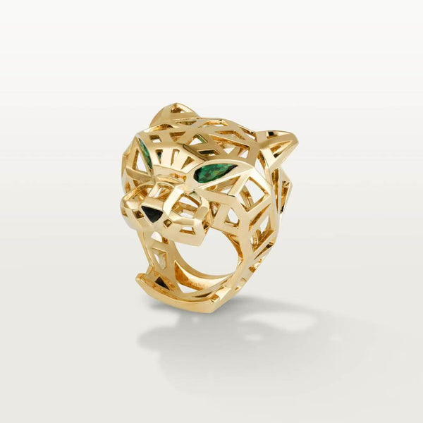ˇShiny JewelryˇHOHL-LEOPARDENKOPF-RING