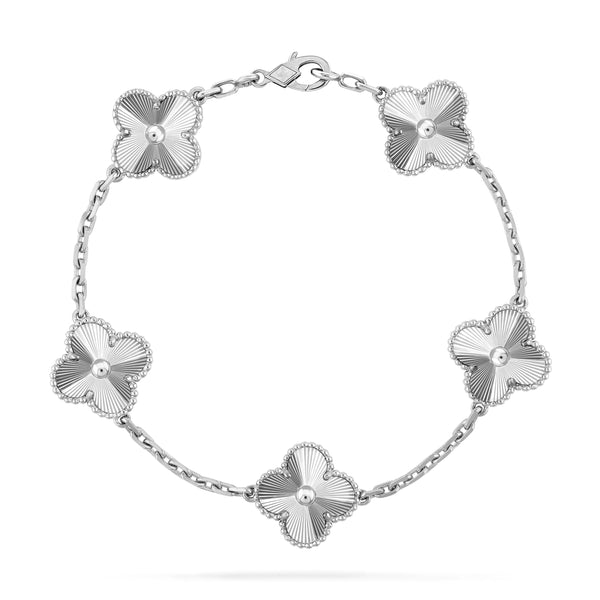 ˇShiny JewelryˇCLOVER SILBER 5 MOTIVE ARMBAND 