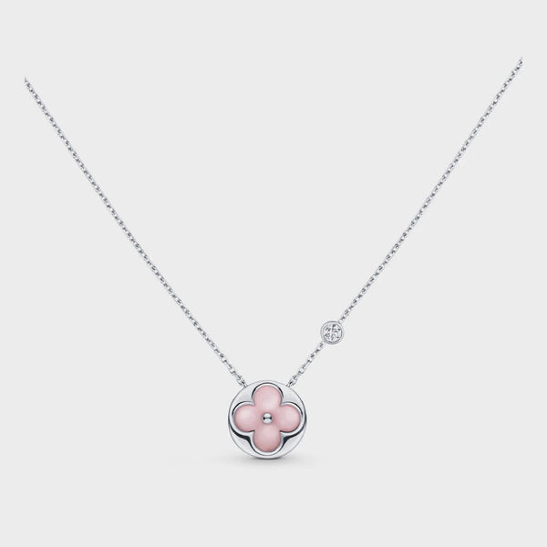 ˇShiny JewelryˇSUN MOTIF PINK MOP SILVER BRACELET
