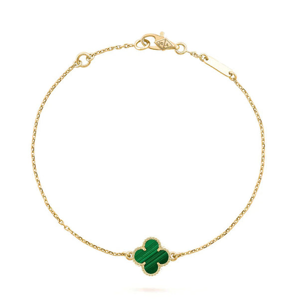 ˇShiny JewelryˇCLOVER ARMBAND MALACHIT 1 MOTIV