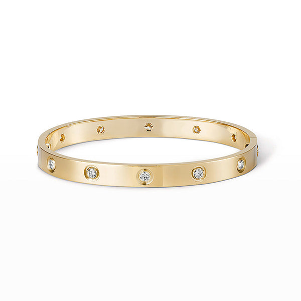 ˇShiny JewelryˇLOVE BRACELET 6.1MM 10 DIAMONDS