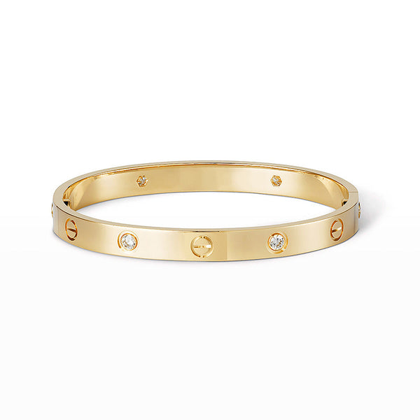 ˇShiny JewelryˇLIEBESARMBAND 6,1 MM 4 DIAMANTEN 