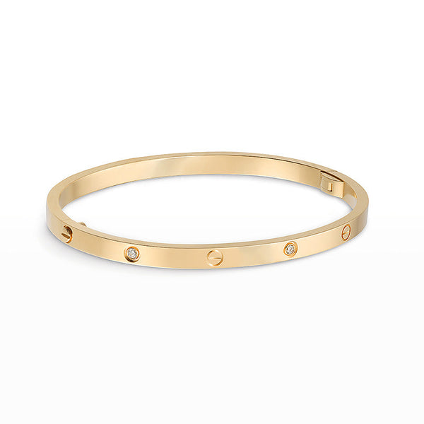 ˇShiny JewelryˇLIEBESARMBAND 3,65 MM 6 DIAMANTEN