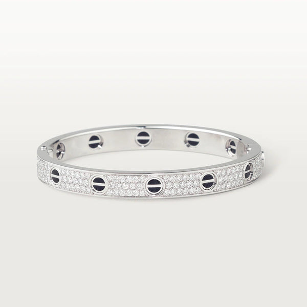 ˇShiny JewelryˇLIEBE ARMBAND 6,1MM DIAMANTBEFESTIGTE KERAMIK 