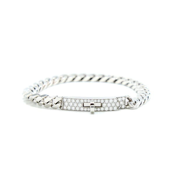 ˇShiny JewelryˇKELLY CHAIN ​​SILBER DIAMANTARMBAND