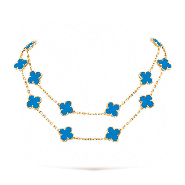 ˇShiny JewelryˇCLOVER 20 MOTIVE TÜRKIS GOLD