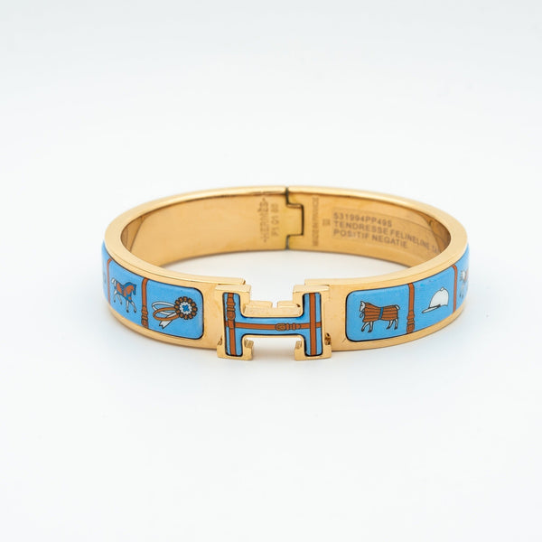 ˇShiny JewelryˇH ROSA GOLD ARMBAND BLAU KERAMIK