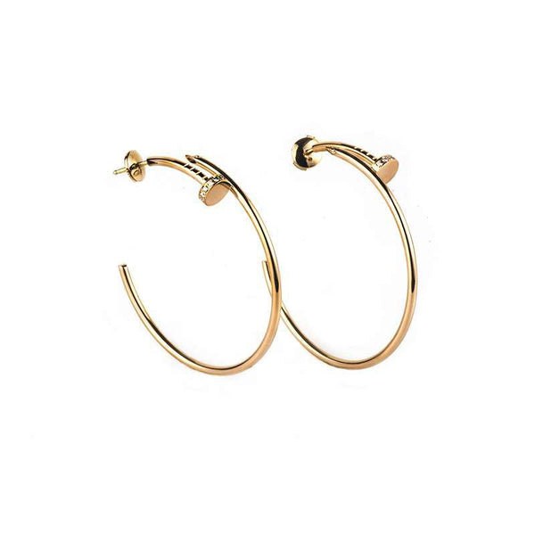 ˇShiny JewelryˇJUSTE EARRINGS GOLD DIAMONDS 1.8MM