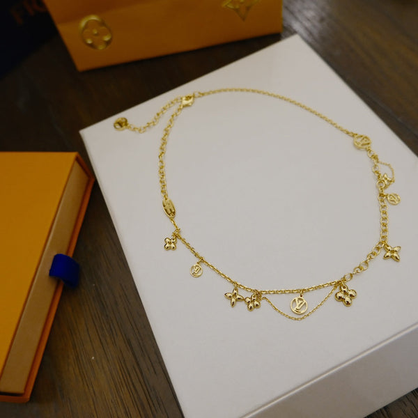 ˇShiny JewelryˇBLOOMING SUPPLE NECKLACE BRASS
