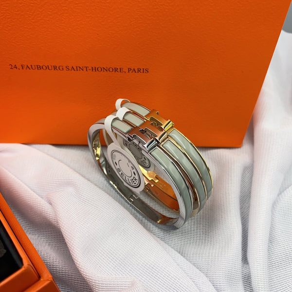 ˇShiny JewelryˇKLASSISCHES HM CLIC GRÜNES 8MM EMAILLE-ARMBAND