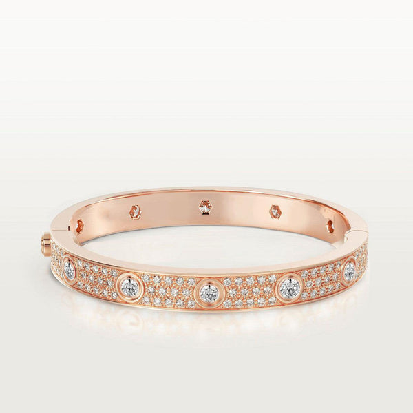 ˇShiny JewelryˇLOVE BRACELET 6.1MM DIAMOND-PAVED 10 BIG DIAMONDS