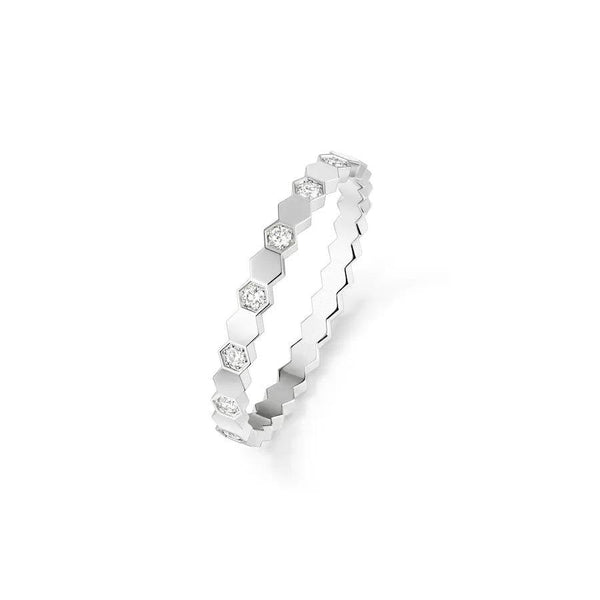 ˇShiny JewelryˇBEE LOVE RING SILVER DIAMOND