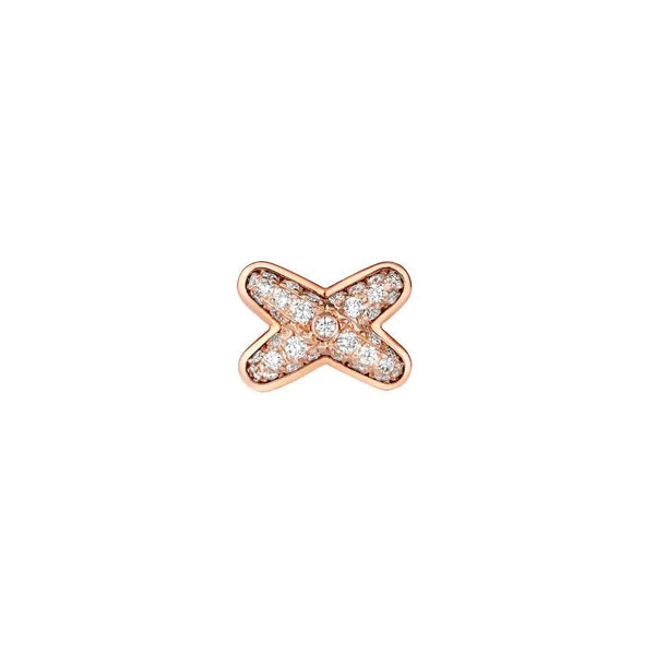 ˇShiny JewelryˇJEUX DE PINK GOLD DIAMOND EARRINGS